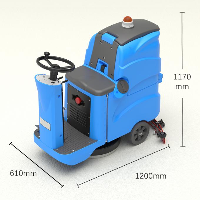 D7 Compacto Ride On Floor Scrubber Dryer Com Grande Tanque de Água E Longa Vida da Bateria 1