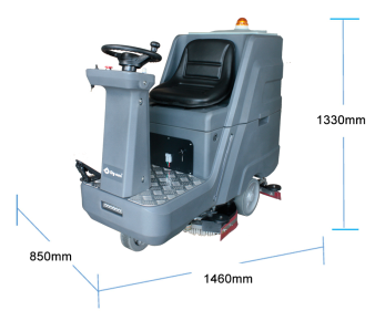 D8PRO Ultra Ride On Floor Scrubber Dryer para trabalhar em grandes áreas industriais. 1