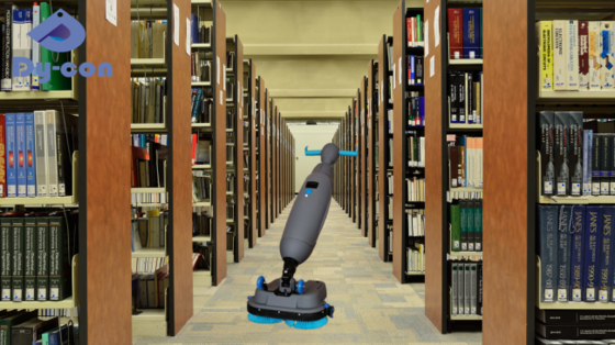 Lavadora de pisos da biblioteca - Dycon silencioso MFS208N com tecnologia de secagem instantânea
